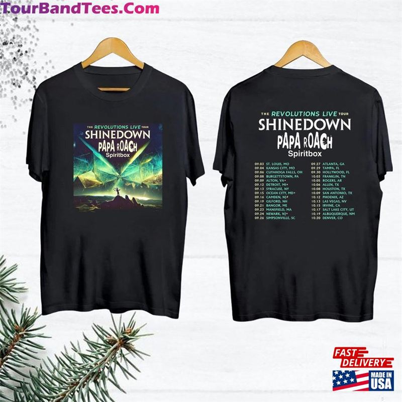 The Revolutions Live Tour Shinedown Papa Roach Spiritbox T-Shirt Shirt Concert Sweatshirt 29Uf123924 – Utopia Fashion