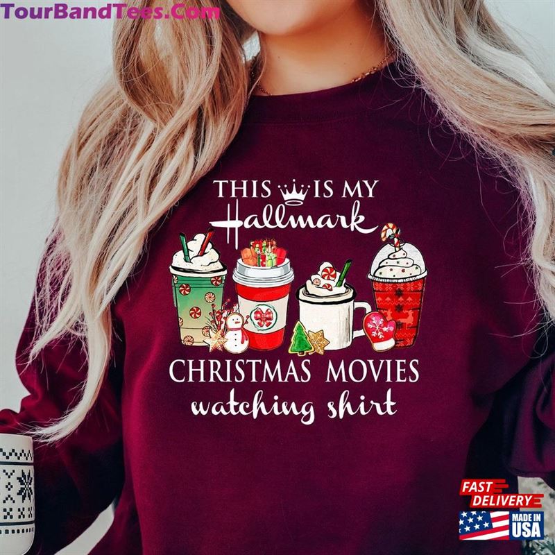 This Is My Movie Watching Sweatshirts Hallmark Christmas Movies Hoodies Cute Sweater Sweatshirt T-Shirt 29Uf131493 – Utopia Fashion