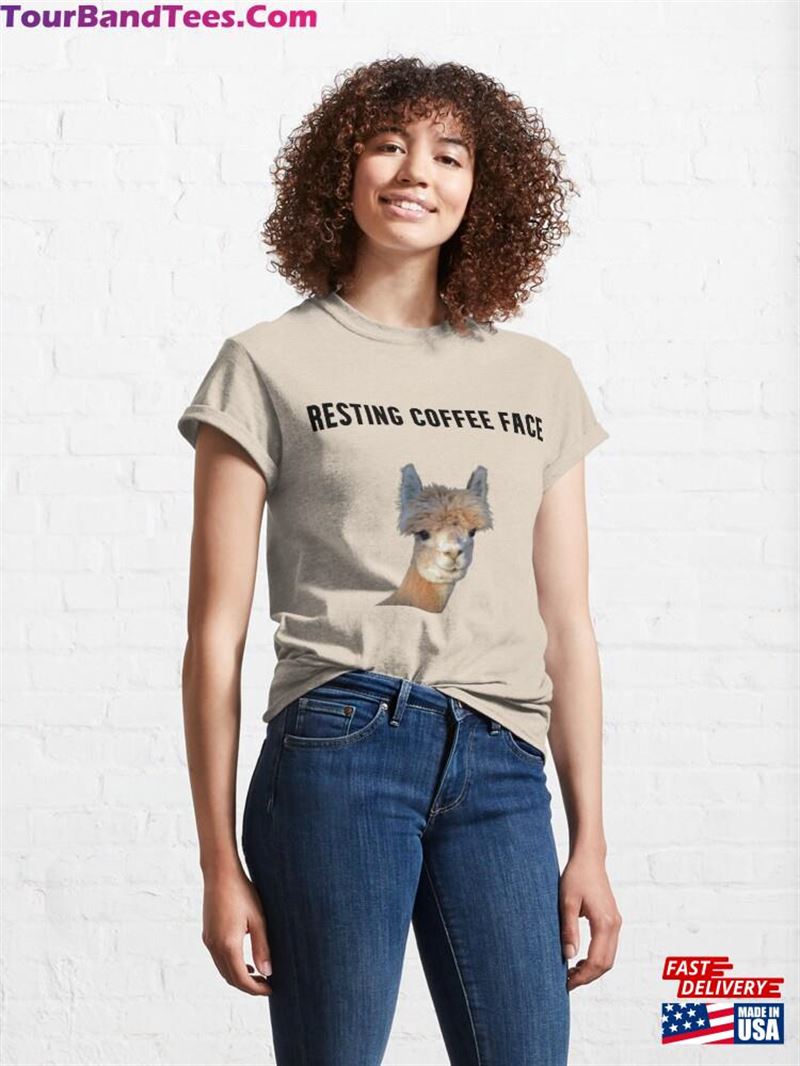 This Is My Resting Coffee Face Cute Animals Alpaca Classic T-Shirt Unisex 29Uf122105 – Utopia Fashion