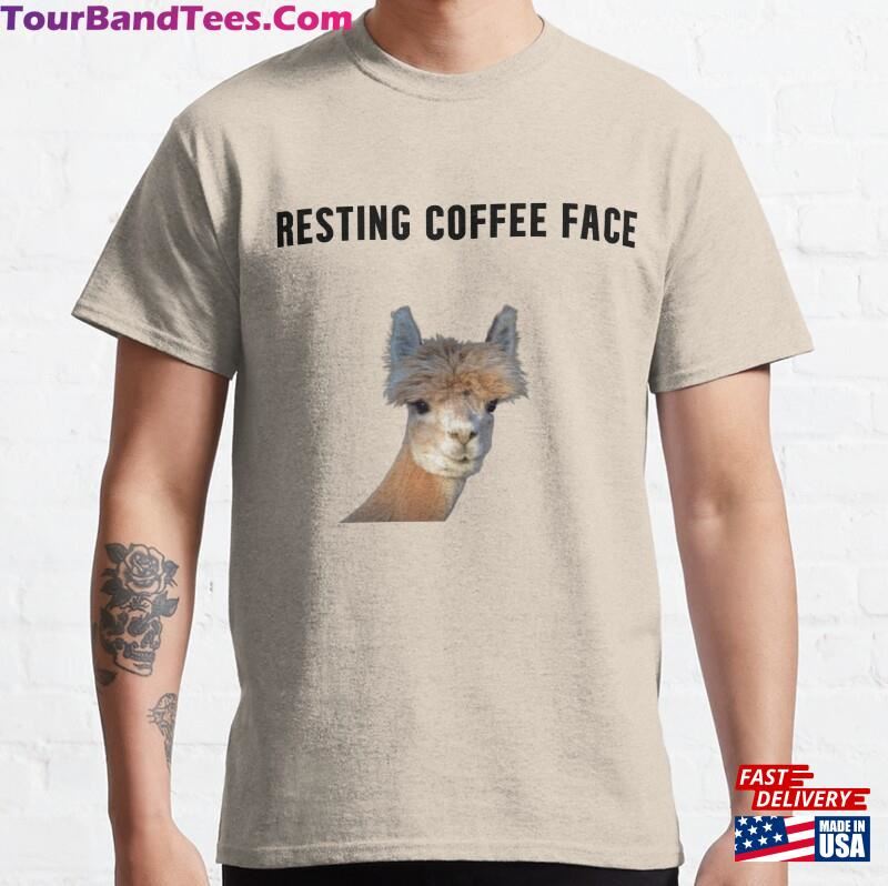 This Is My Resting Coffee Face Cute Animals Alpaca Classic T-Shirt Unisex 29Uf122105 – Utopia Fashion