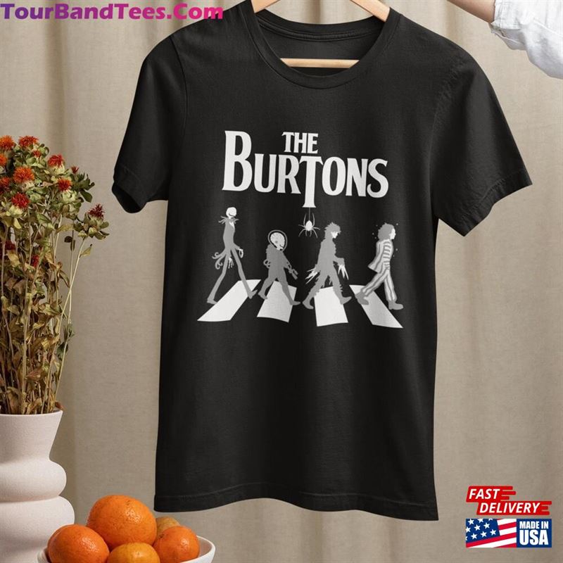 Tim Burton Beetlejuice Walking Abbey Road Vintage T-Shirt Halloween Shirt Sweatshirt 29Uf122281 – Utopia Fashion