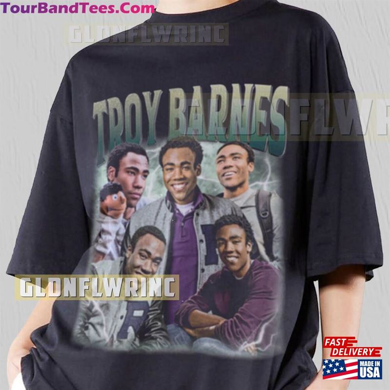 Troy Barnes Shirt American Actor Movie Character Donald Glover T Grapich Tee Vintage Classic Hoodie 29Uf136998 – Utopia Fashion