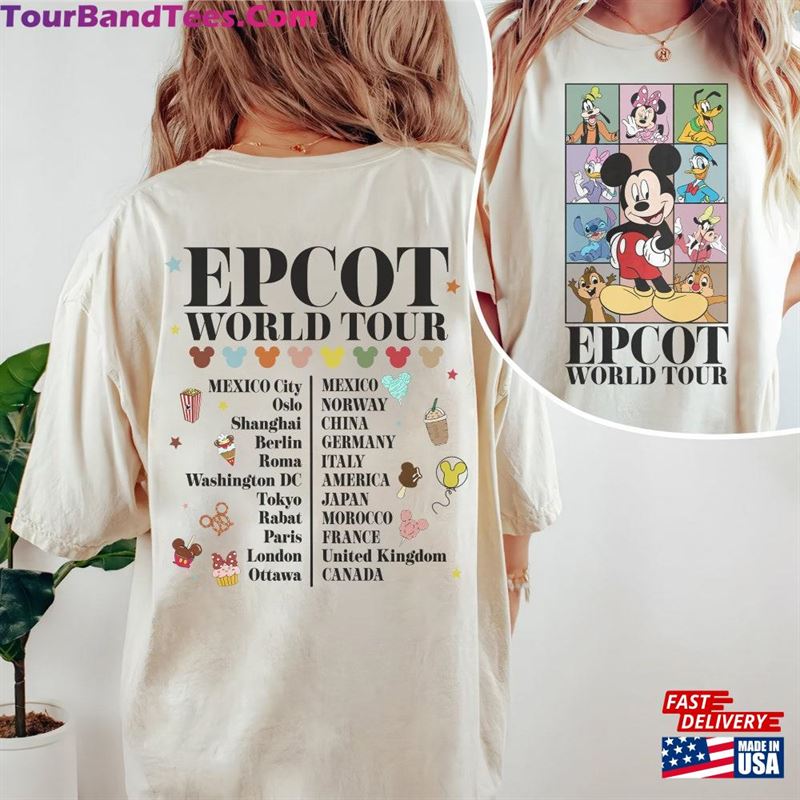 Two Sided Disney Epcot World Tour Shirt Mickey And Friends Drinking Around The Sweatshirt Unisex 29Uf124215 – Utopia Fashion