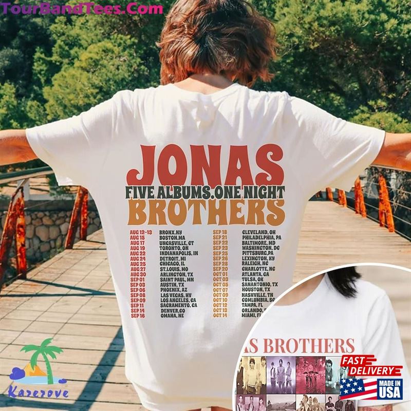 Two Sided Five Albums One Night Tour Shirt Jonas Brothers Fan Gift Homage Sweatshirt T-Shirt 29Uf119018 – Utopia Fashion