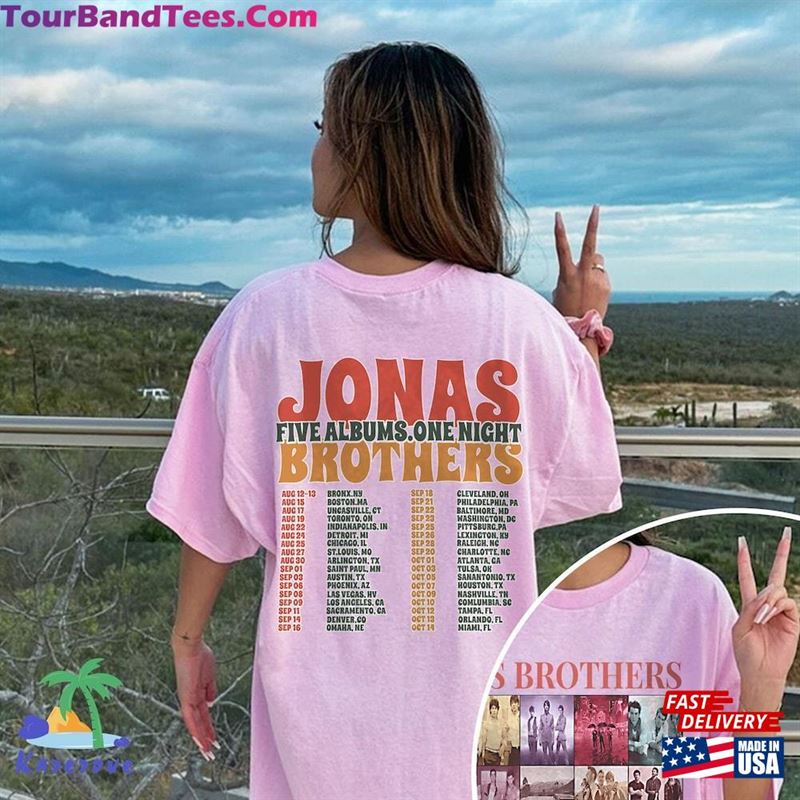 Two Sided Five Albums One Night Tour Shirt Jonas Brothers Fan Gift Homage Sweatshirt T-Shirt 29Uf119018 – Utopia Fashion