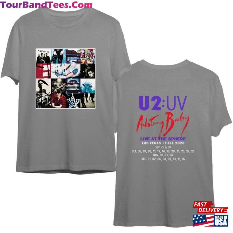 U2 Las Vegas Shirt T-Shirt Rock Band Warning Baby Tour Classic Unisex 29Uf131368 – Utopia Fashion