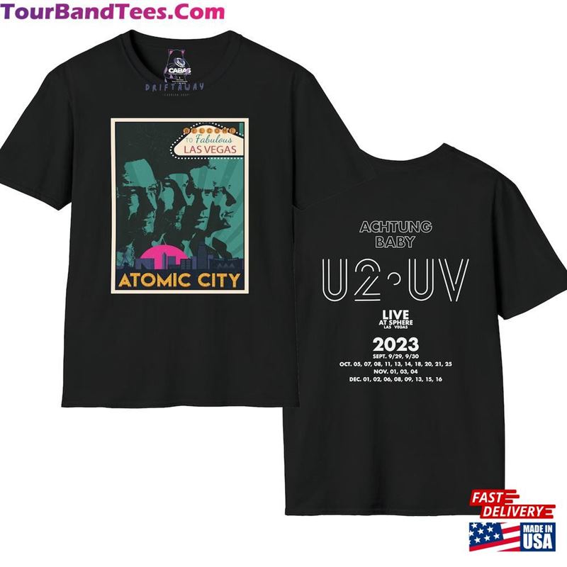 U2 Las Vegas Sphere 2Sided Shirt Atomic City T-Shirt Uv Fall Tour Merch Classic Hoodie 29Uf123956 – Utopia Fashion