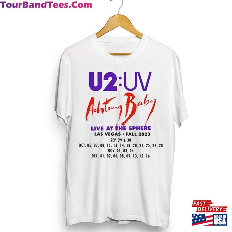 U2 Uv Achtung Baby Shirt Live At Sphere Band Tour Classic Rock T-Shirt Hoodie 29Uf118591 – Utopia Fashion