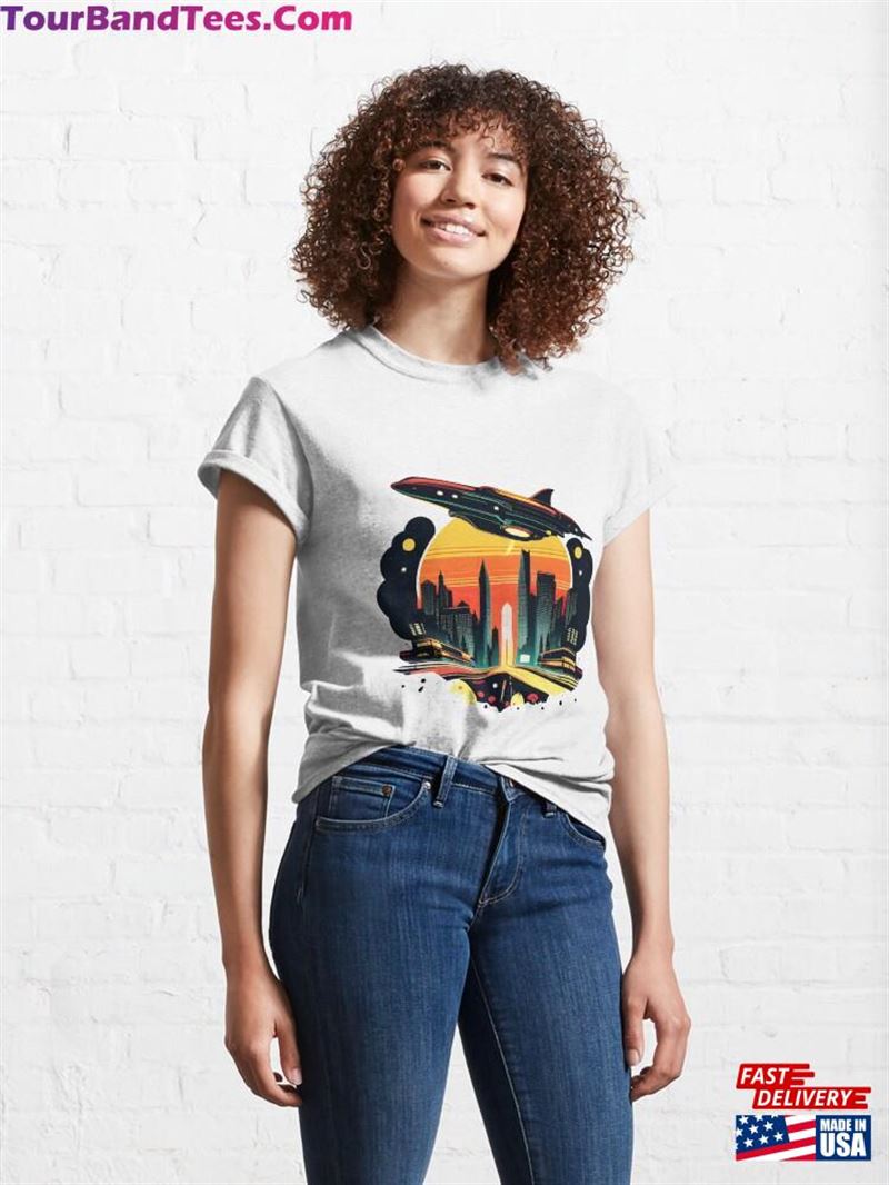 Ufo Spaceship On Earth Art Classic T-Shirt Hoodie Unisex 29Uf124587 – Utopia Fashion