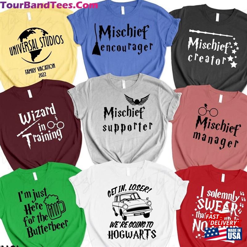 Universal Studios Shirts Mischief Manager Shirt Wizard House School Unisex T-Shirt 29Uf118496 – Utopia Fashion