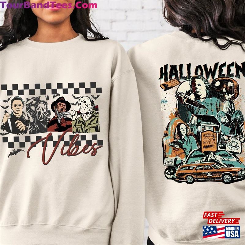 Vibes Horror Halloween Sweatshirt Vintage Michael Myers Movie Unisex 29Uf119107 – Utopia Fashion