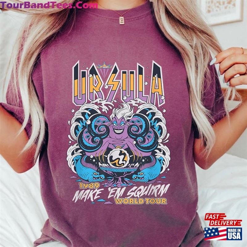 Villains Ursula World Tour Band Shirt The Little Mermaid T-Shirt Disney Tee Hoodie Classic 29Uf118381 – Utopia Fashion