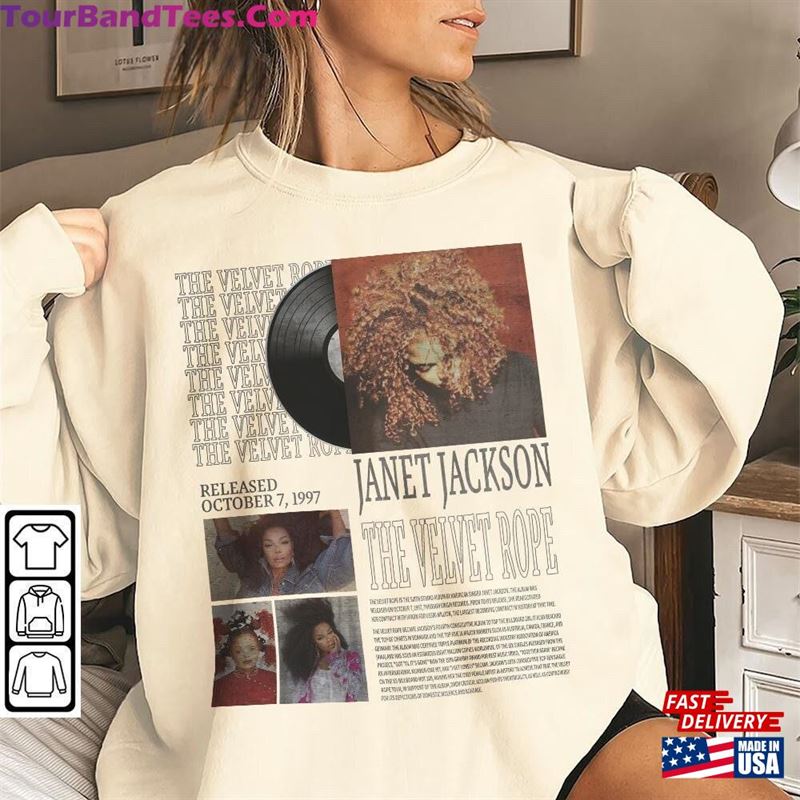 Vintage Bootleg Inspired Tee Janet Jackson Together Again T-Shirt The Velvet Rope Album Shirt Sweatshirt Hoodie 29Uf124524 – Utopia Fashion