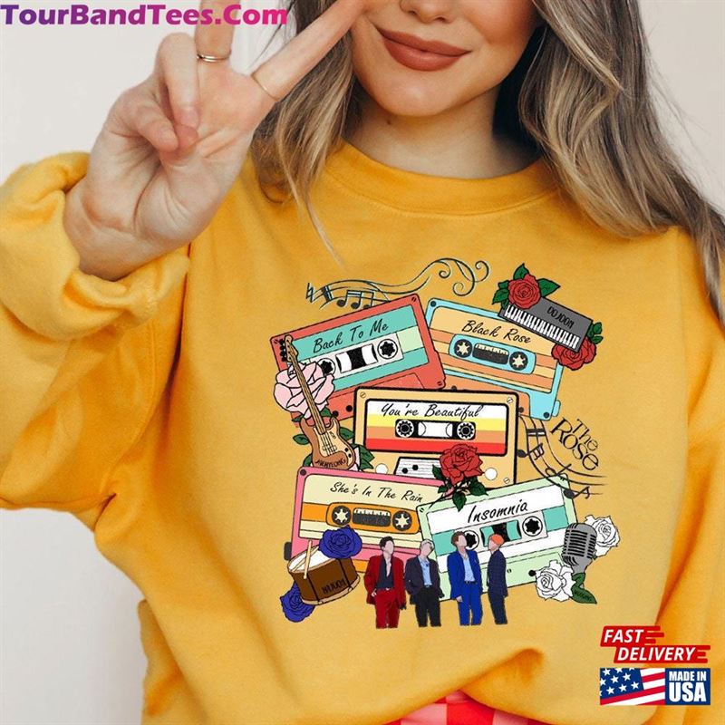 Vintage Cassette The Rose Shirt Dawn To Dusk Tour Kpop Indie Rock T-Shirt Hoodie 29Uf123735 – Utopia Fashion