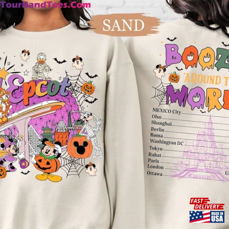 Vintage Disney Mickey And Friends Epcot Halloween Shirt Boozin Around The World Drinking Sweatshirt Classic 29Uf131950 – Utopia Fashion