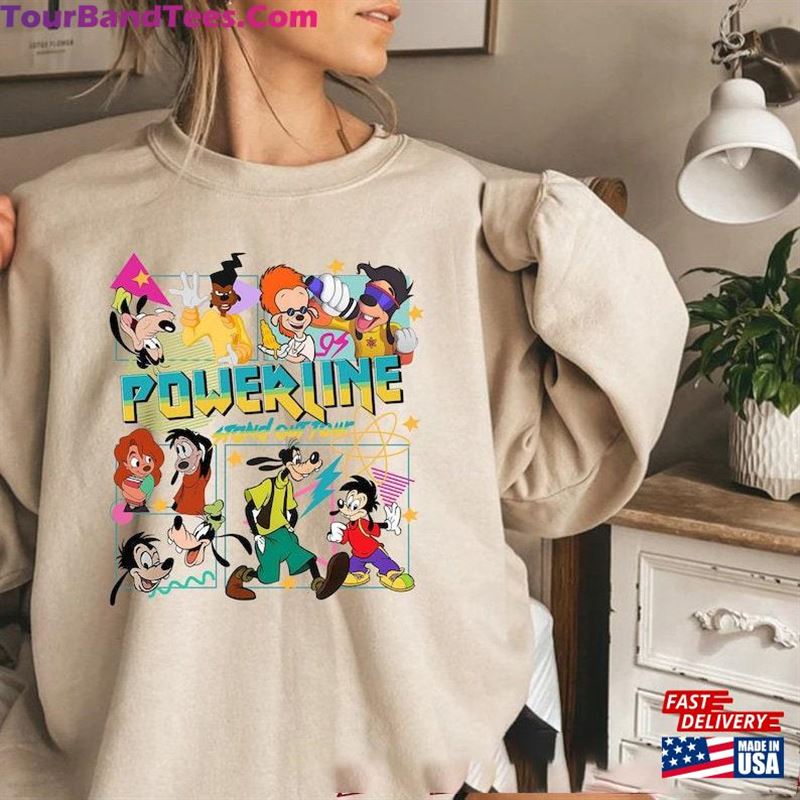 Vintage Goofy Movie Powerline A Sweatshirt Disney Stand Out Tour Shirt T-Shirt Classic 29Uf123292 – Utopia Fashion