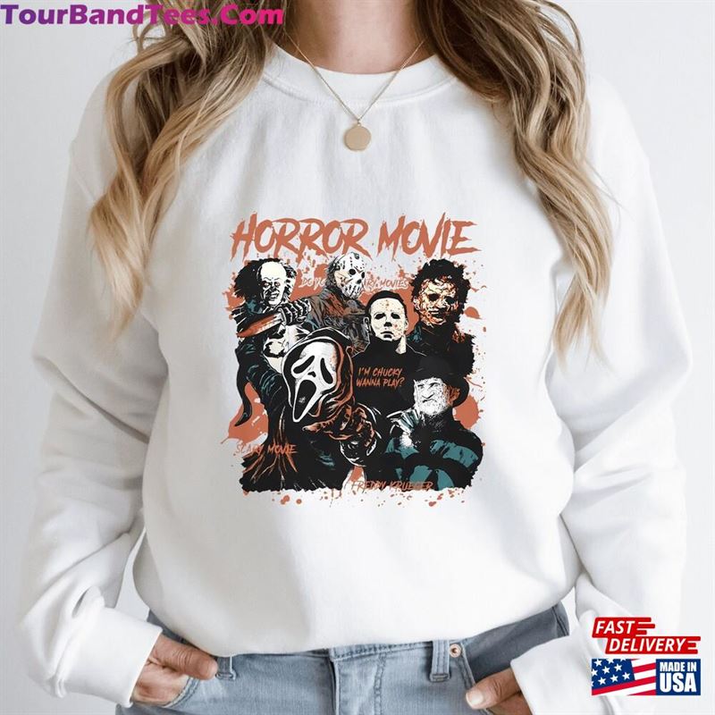 Vintage Halloween Horror Sweatshirt Scream Sweater Friends Hoodie 29Uf124095 – Utopia Fashion