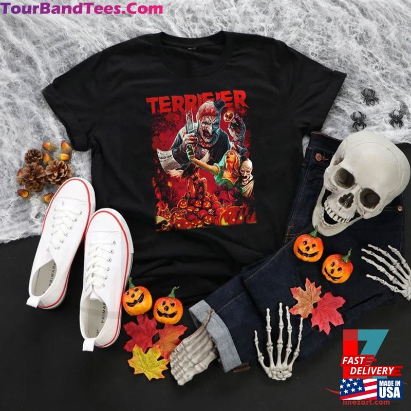 Vintage Horror Movie Terrifier Halloween Comic Sweatshirt Hell On Shirts Terrifiers Shirt Scary Clown T-Shirt Classic 29Uf123101 – Utopia Fashion