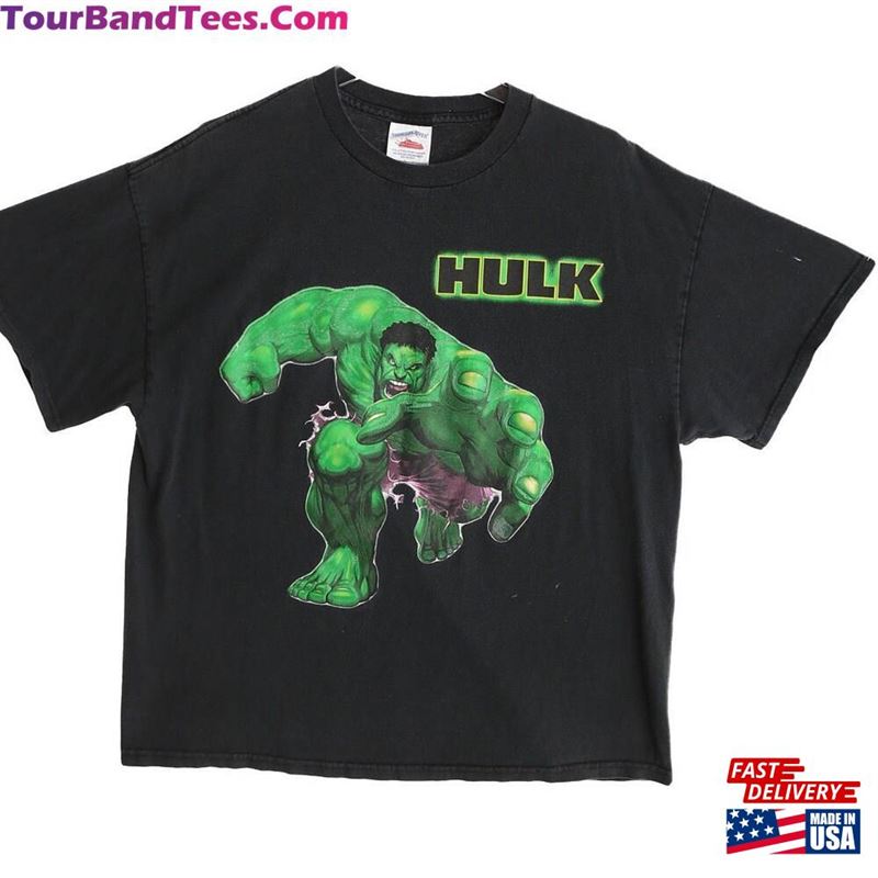 Vintage Hulk Black Graphic T-Shirt Classic 29Uf123379 – Utopia Fashion