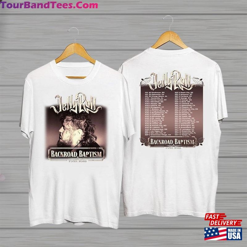 Vintage Jelly Roll Shirt Backroad Baptism Tour Unisex Classic Concert Sweatshirt 29Uf131506 – Utopia Fashion