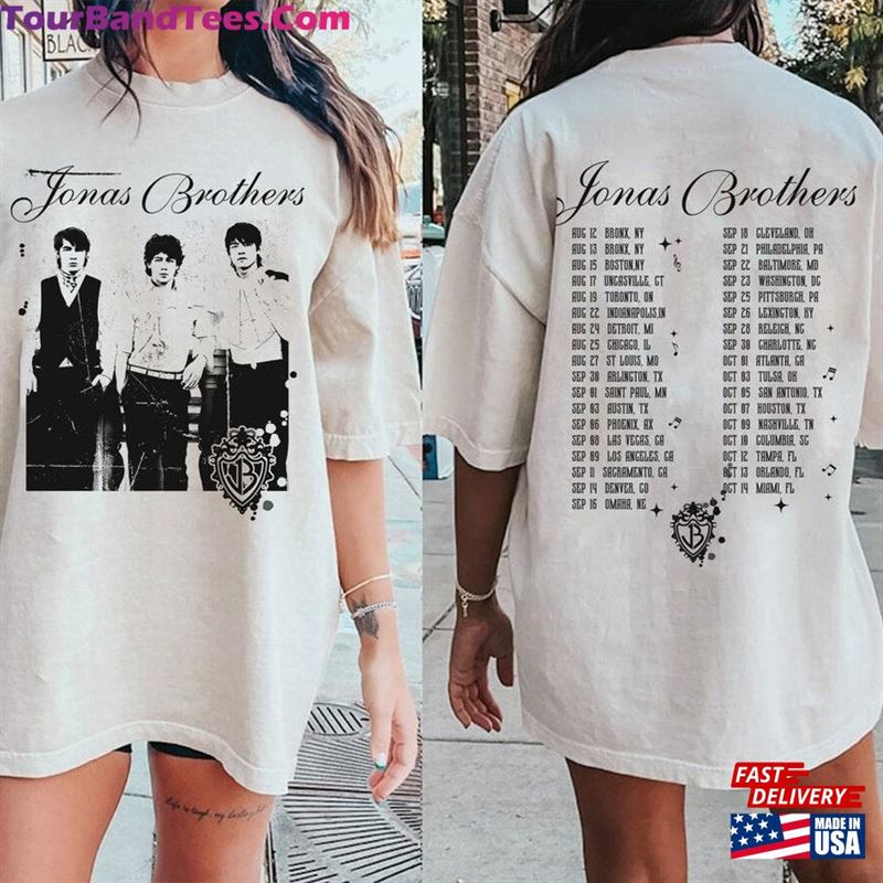 Vintage Jonas Brother Shirt Brothers Band Five Albums One Night Tour Tee T-Shirt Sweatshirt 29Uf122820 – Utopia Fashion