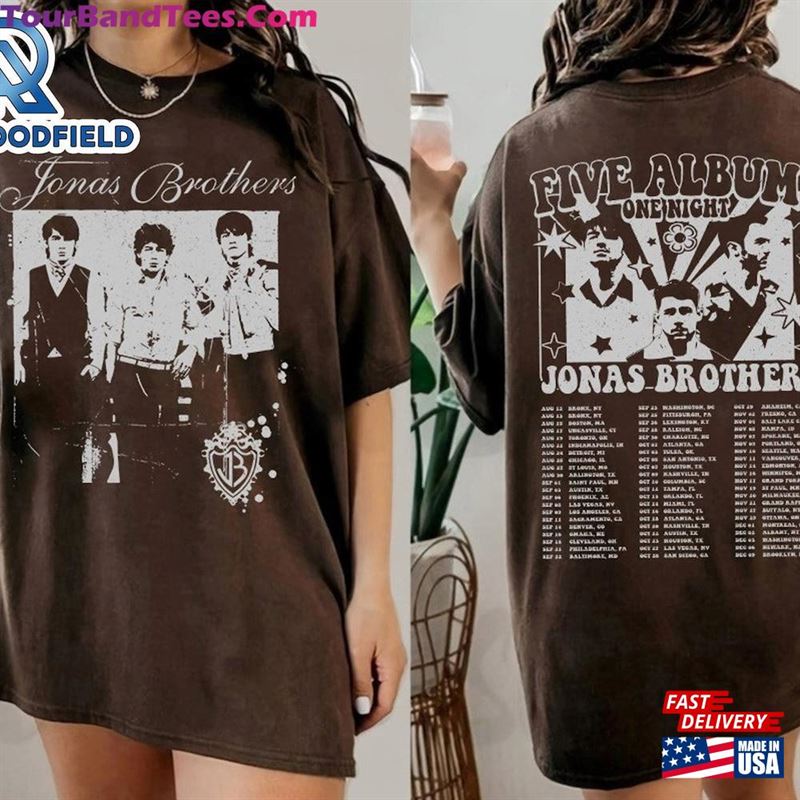 Vintage Jonas Five Albums One Night Tour Double Sided T-Shirt Brothers Front And Back Shirt Unisex Sweatshirt 29Uf124637 – Utopia Fashion