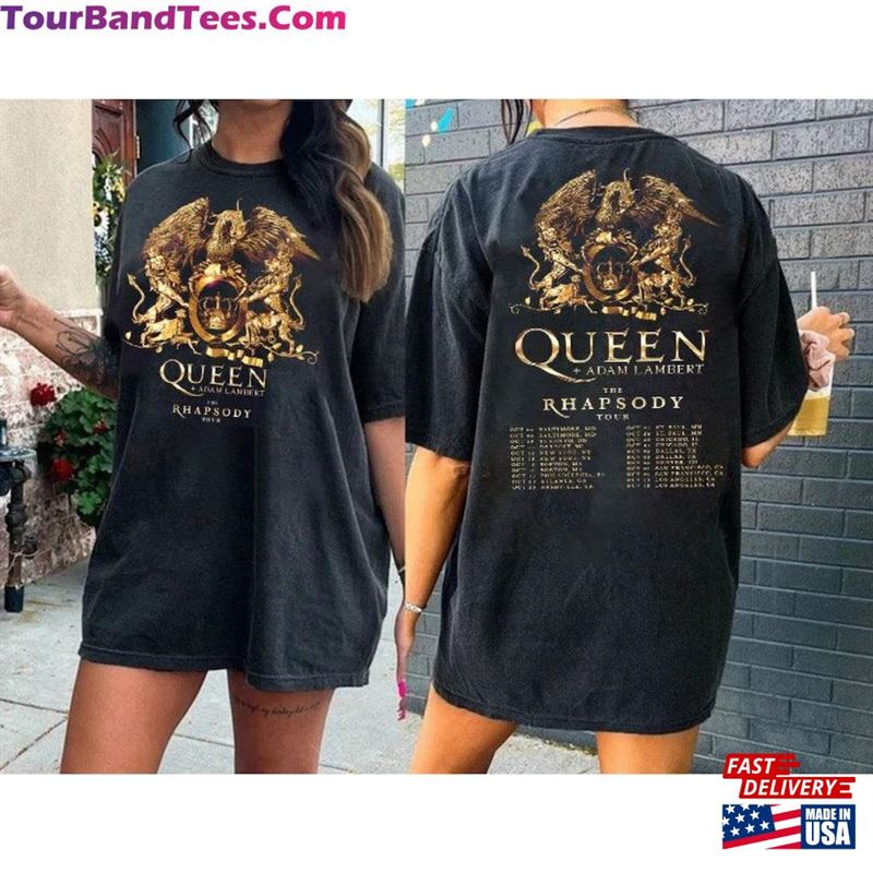 Vintage Queen Adam Lambert T-Shirt The Rhapsody Tour Sweatshirt Rock Band Merch Unisex 29Uf124015 – Utopia Fashion