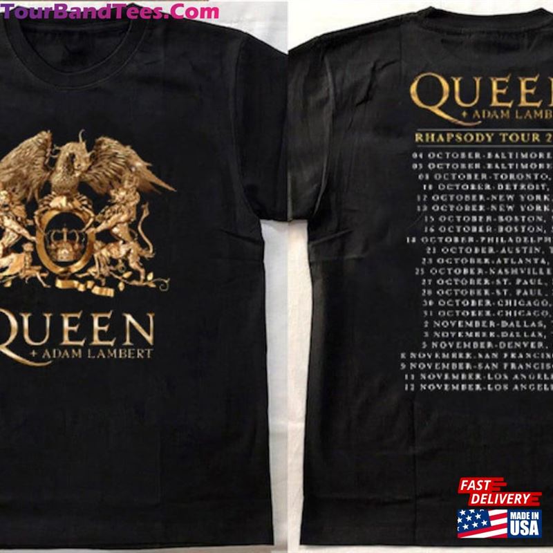 Vintage Rhapsody Tour Queen And Adam Shirt Band T-Shirt Classic Unisex 29Uf124247 – Utopia Fashion