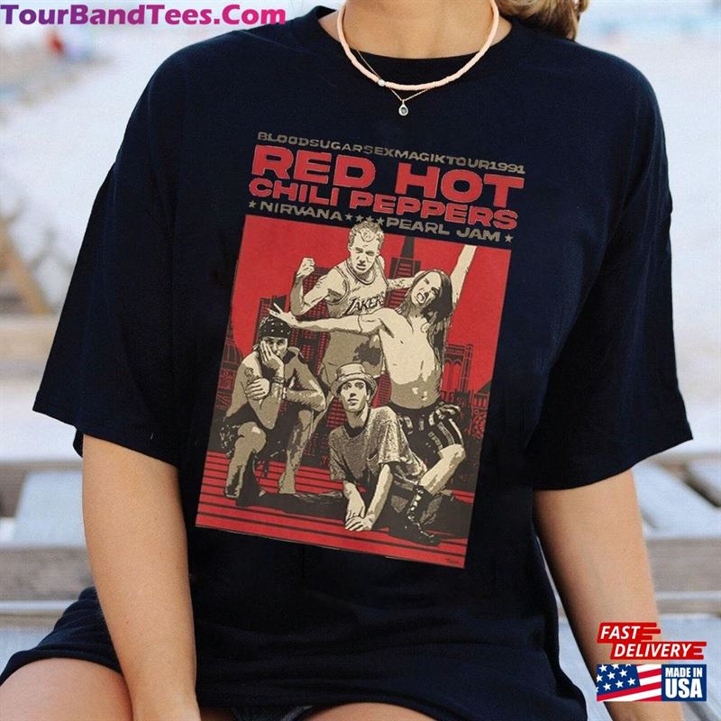 Vintage Rhcp Tour T-Shirt Red Hot Chili Peppers Sweater Tee Classic 29Uf123219 – Utopia Fashion