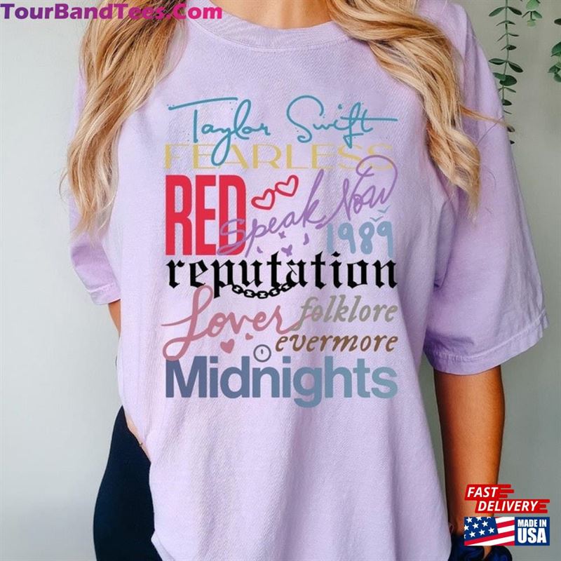 Vintage Taylor The Eras Tour Shirt Album Logo Swiftie Merch Classic Sweatshirt 29Uf131849 – Utopia Fashion