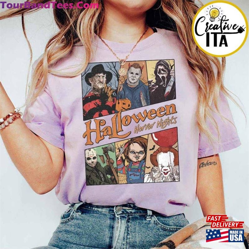 Vintage Universal Studios Halloween Horror Nights Shirt Retro Characters Group Scary Movie Costume Sweatshirt Classic 29Uf124541 – Utopia Fashion