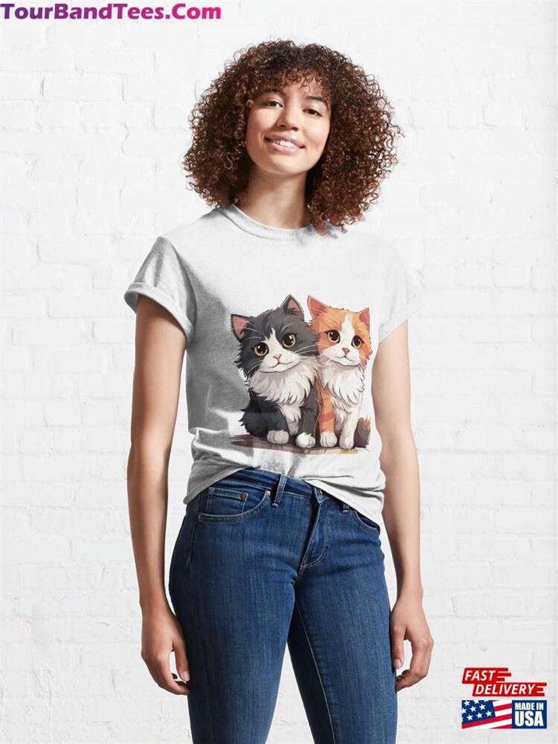 Wisker And Whimsey Cute Cat Classic T-Shirt Hoodie 29Uf124676 – Utopia Fashion