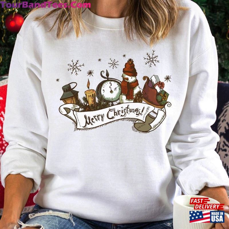 Womens Christmas Sweatshirt Crewneck Tree Classic T-Shirt 29Uf141367 – Utopia Fashion