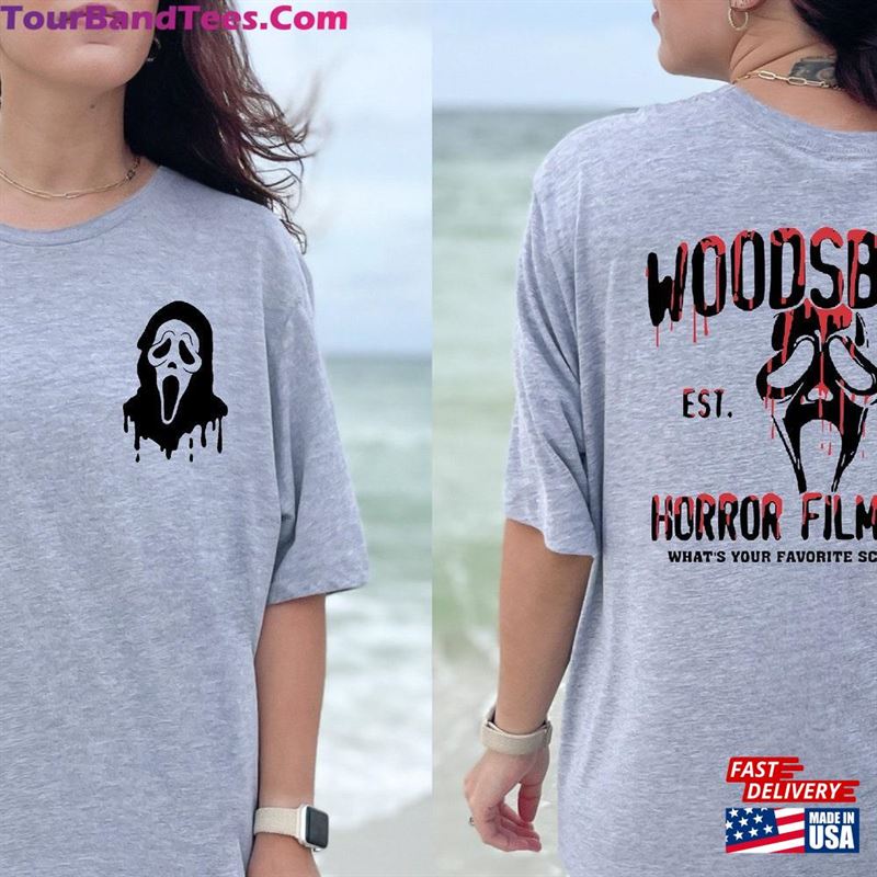 Woodsboro Horror Club Shirt Printed Front And Back Film Scream Unisex Classic 29Uf122846 – Utopia Fashion