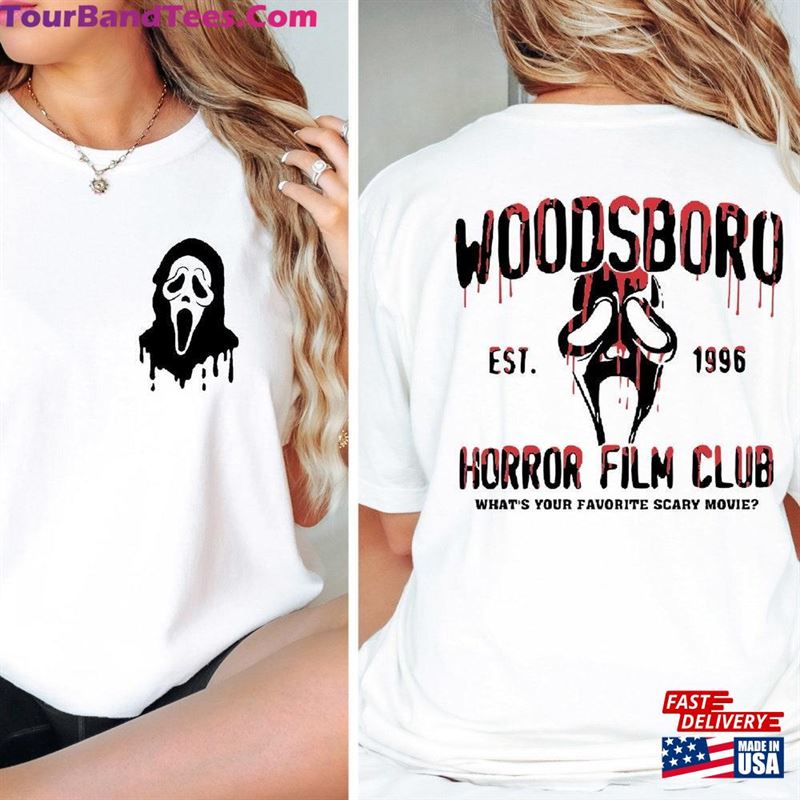 Woodsboro Horror Club Shirt Printed Front And Back Film Scream Unisex Classic 29Uf122846 – Utopia Fashion