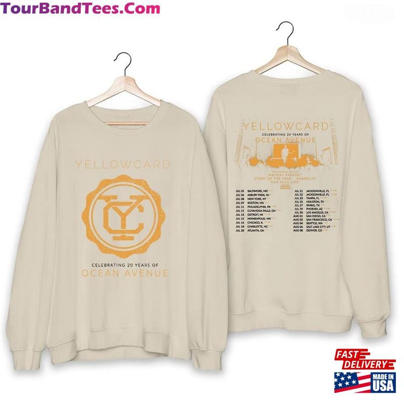 Yellowcard Celebrating Years Of Ocean Avenue T-Shirt Concert For Fan Band Tour Shirt Sweatshirt Classic 29Uf122357 – Utopia Fashion