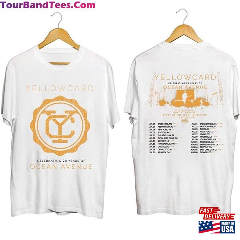 Yellowcard Celebrating Years Of Ocean Avenue T-Shirt Concert For Fan Band Tour Shirt Sweatshirt Classic 29Uf122357 – Utopia Fashion