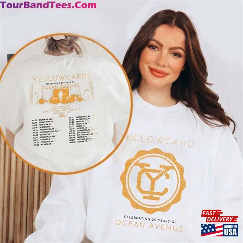 Yellowcard Celebrating Years Of Ocean Avenue T-Shirt Concert For Fan Band Tour Shirt Sweatshirt Classic 29Uf122357 – Utopia Fashion