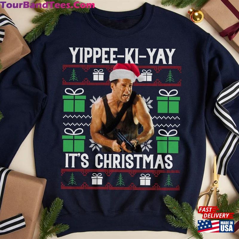 Yippee Ki Yay It’S Christmas Movie Quotes T-Shirt Sweatshirt Hoodie 29Uf118776 – Utopia Fashion