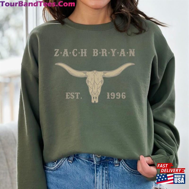 Zach Bryan Est Sweatshirt Bullhead Hoodie Country Music Unisex 29Uf136645 – Utopia Fashion