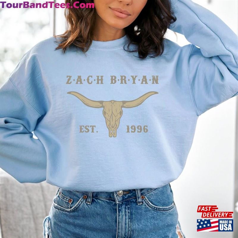 Zach Bryan Est Sweatshirt Bullhead Hoodie Country Music Unisex 29Uf136645 – Utopia Fashion