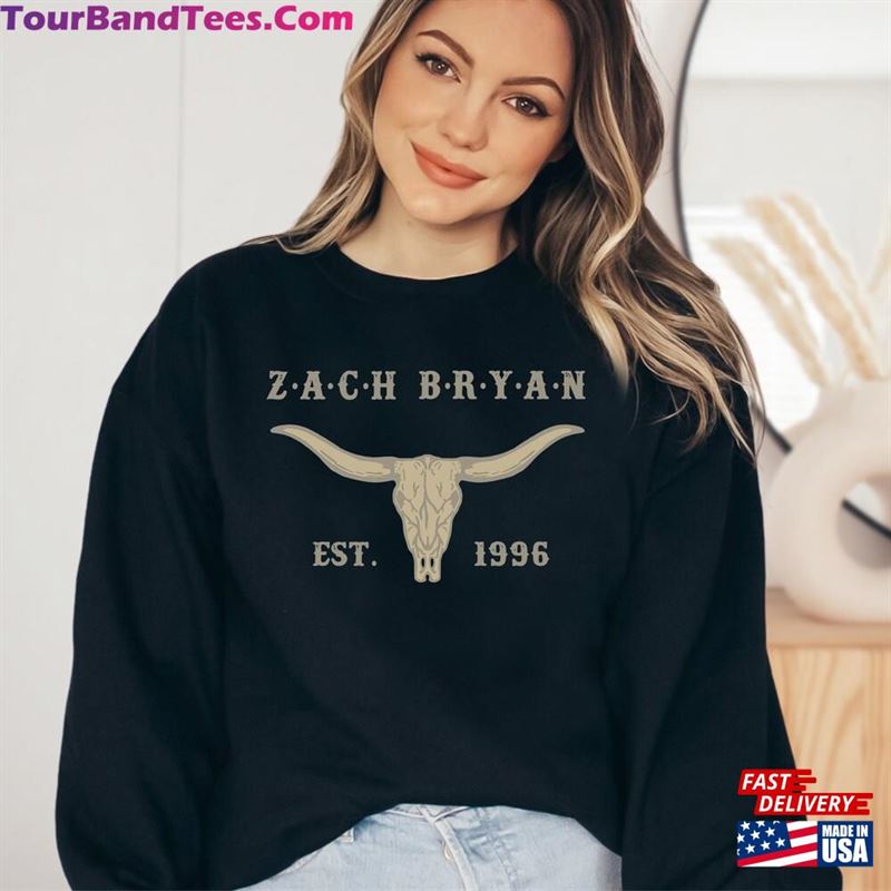 Zach Bryan Est Sweatshirt Bullhead Hoodie Country Music Unisex 29Uf136645 – Utopia Fashion