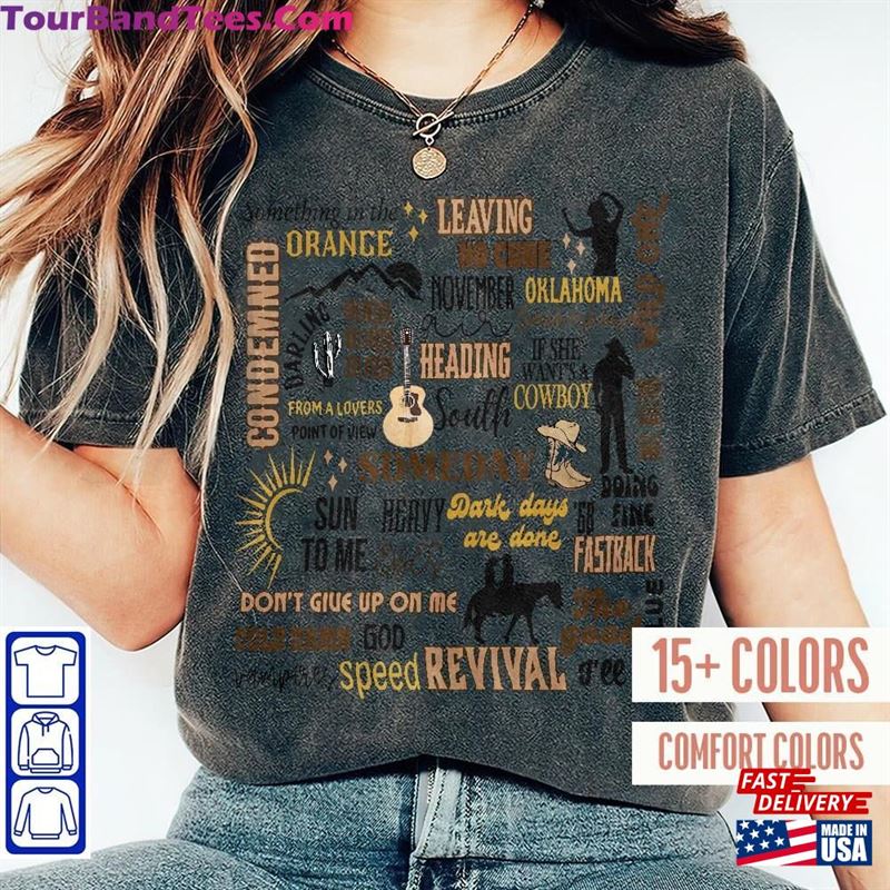 Zach Bryan Song Grid Sweatshirt Hoodie Country Music Shirt 29Uf136966 – Utopia Fashion